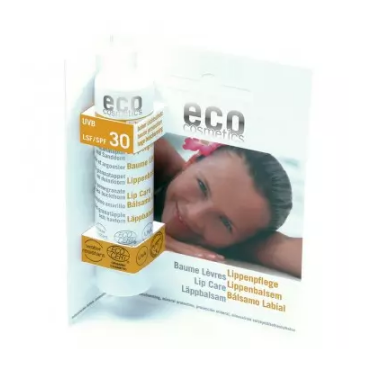 eco cosmetics -  Eco Cosmetics SPF 30 balsam do ust z owocem granatu i rokitnikiem, 4 g 